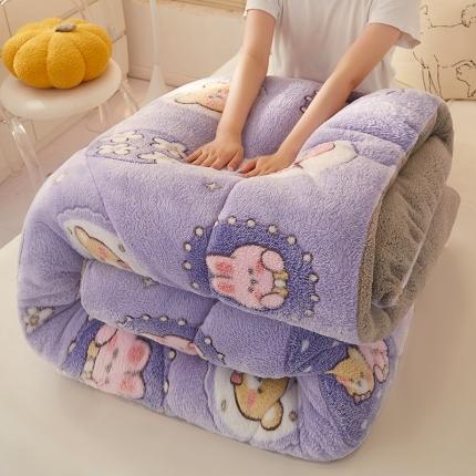 91家纺网 家纺一手货源 找家纺 （总）梦初语 2021新款加厚保暖雪花绒加羊羔绒冬被子被芯