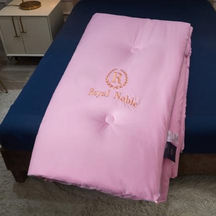 91家纺网 家纺一手货源 找家纺 天瑜家纺 2023洛卡棉冬被秋冬被子丝棉被芯 粉色