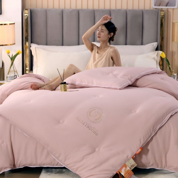 91家纺网 家纺一手货源 找家纺 伊被源 2022新款磨毛提花拉链意尔丝子母被被子被芯 意尔丝子母被 豆沙