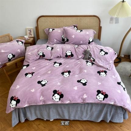 91家纺网 家纺一手货源 找家纺 （总）源启生活 2022新款230g全消光高克重牛奶绒四件套