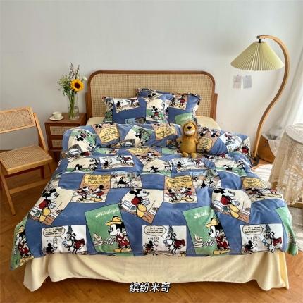 91家纺网 家纺一手货源 找家纺 （总）源启生活 2022新款230g全消光高克重牛奶绒四件套