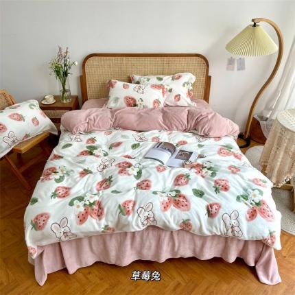 91家纺网 家纺一手货源 找家纺 （总）源启生活 2022新款230g全消光高克重牛奶绒四件套