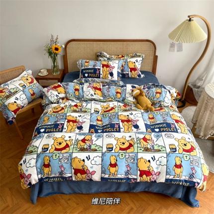 91家纺网 家纺一手货源 找家纺 （总）源启生活 2022新款230g全消光高克重牛奶绒四件套