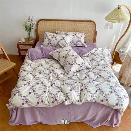 91家纺网 家纺一手货源 找家纺 （总）源启生活 2022新款230g全消光高克重牛奶绒四件套