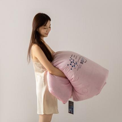 91家纺网 家纺一手货源 找家纺 被靠被 2023新款石墨烯科技发热被子系列 珊瑚粉