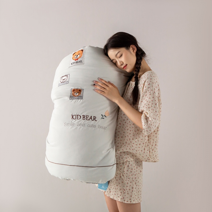 91家纺网 家纺一手货源 找家纺 被靠被 2023新款雅芙棉石墨烯发热被小熊系列 布丁熊-白