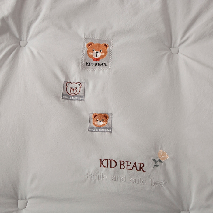 91家纺网 家纺一手货源 找家纺 被靠被 2023新款雅芙棉石墨烯发热被小熊系列 布丁熊-灰