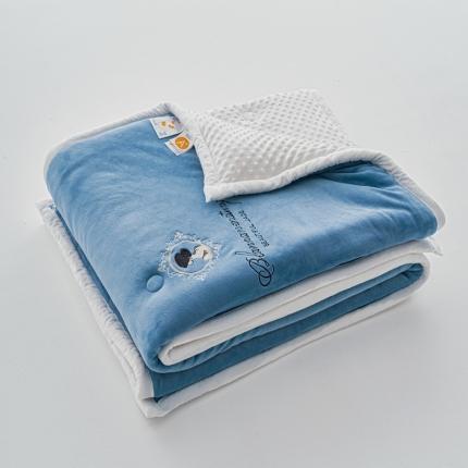 91家纺网 家纺一手货源 找家纺 风向标家纺 2022新款豆豆绒安抚被 蓝色
