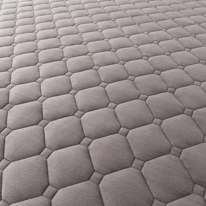 91家纺网 家纺一手货源 找家纺 亿丁点 2023新款牛奶绒乳胶记忆棉双人床垫 大床灰色