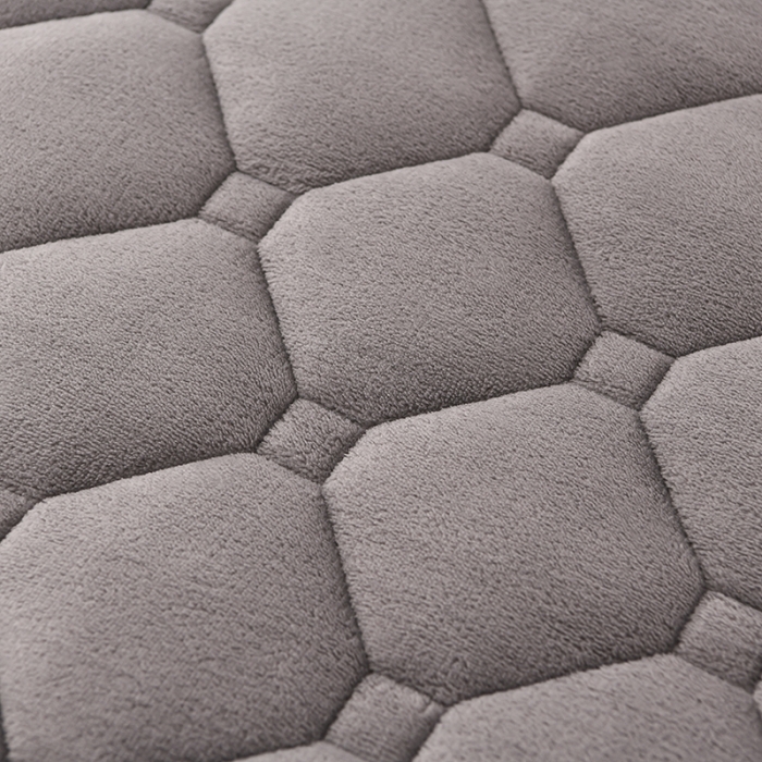 91家纺网 家纺一手货源 找家纺 亿丁点 2023新款牛奶绒乳胶记忆棉双人床垫 大床灰色