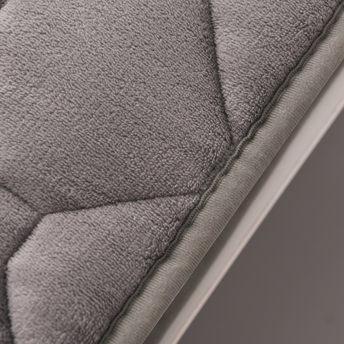 91家纺网 家纺一手货源 找家纺 亿丁点 2023新款牛奶绒乳胶记忆棉双人床垫 大床灰色