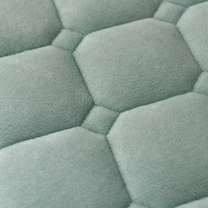 91家纺网 家纺一手货源 找家纺 亿丁点 2023新款牛奶绒乳胶记忆棉学生床垫 牛奶绒翠绿色（小床）