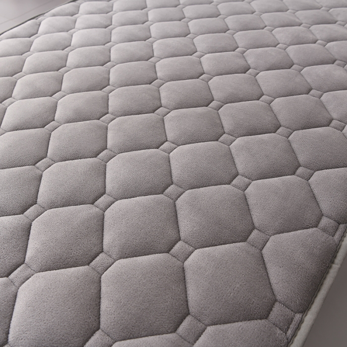 91家纺网 家纺一手货源 找家纺 亿丁点 2023新款牛奶绒乳胶记忆棉学生床垫 牛奶绒灰色（小床）