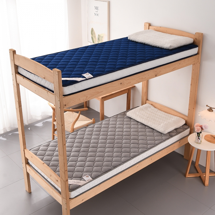 91家纺网 家纺一手货源 找家纺 亿丁点 2023新款牛奶绒乳胶记忆棉学生床垫 牛奶绒灰色（小床）