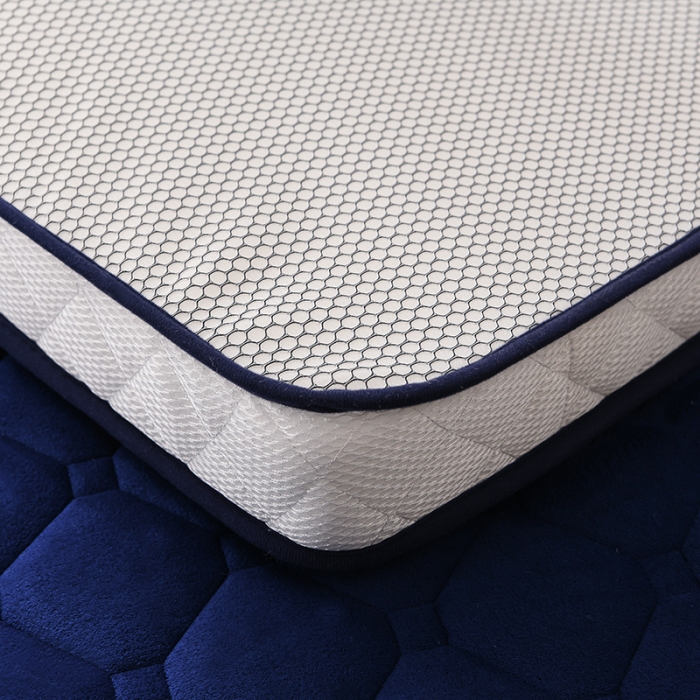 91家纺网 家纺一手货源 找家纺 亿丁点 2023新款牛奶绒乳胶记忆棉学生床垫 牛奶绒蓝色（小床）