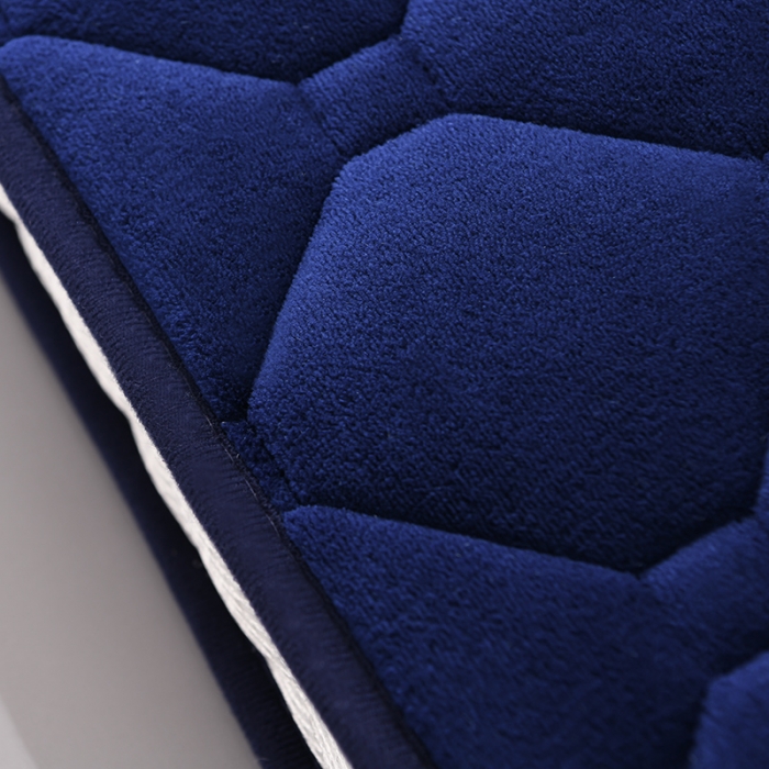 91家纺网 家纺一手货源 找家纺 亿丁点 2023新款牛奶绒乳胶记忆棉学生床垫 牛奶绒蓝色（小床）