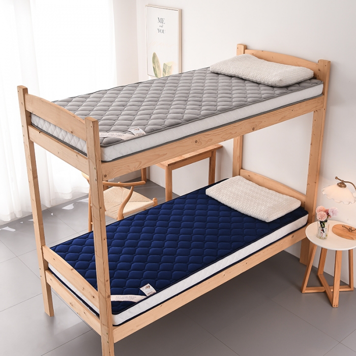 91家纺网 家纺一手货源 找家纺 亿丁点 2023新款牛奶绒乳胶记忆棉学生床垫 牛奶绒蓝色（小床）