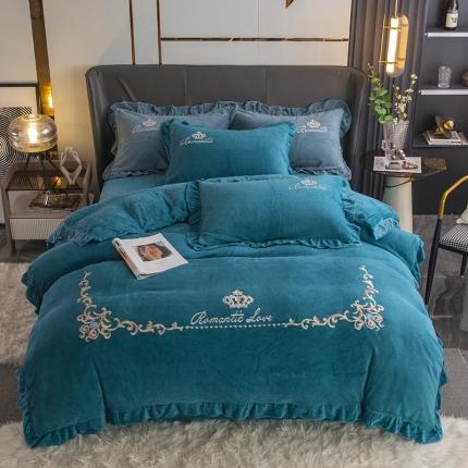 纽缦 2022新款牛奶绒四件套时尚典范系列 时尚典范翠兰