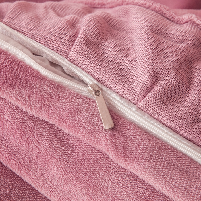 91家纺网 家纺一手货源 找家纺 纽缦 2022新款牛奶绒四件套唯爱系列 唯爱豆沙