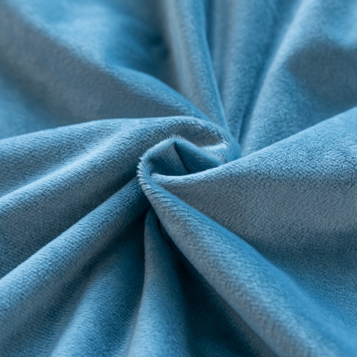 91家纺网 家纺一手货源 找家纺 冬天撸猫感牛奶绒床上四件套双面保暖珊瑚绒镂空边被套爱丽雾霾蓝