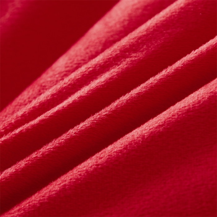 91家纺网 家纺一手货源 找家纺 十个点家纺 2024新款刺绣水晶绒床盖三件套 大红