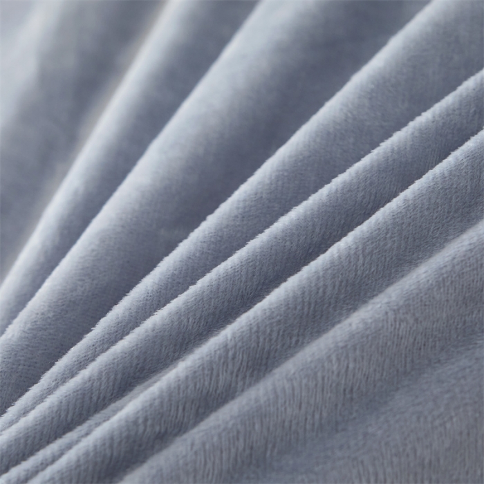 91家纺网 家纺一手货源 找家纺 十个点家纺 2024新款刺绣水晶绒床盖三件套 灰色