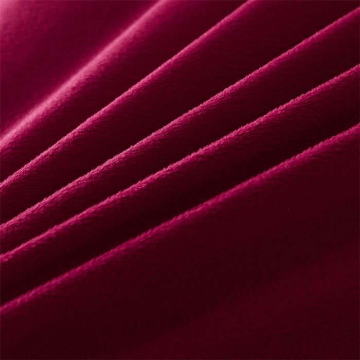 91家纺网 家纺一手货源 找家纺 十个点家纺 2024新款刺绣水晶绒床盖三件套 酒红