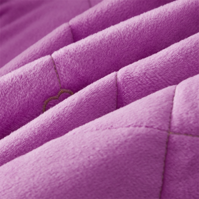 91家纺网 家纺一手货源 找家纺 十个点家纺 2024新款刺绣水晶绒床盖四件套 紫色