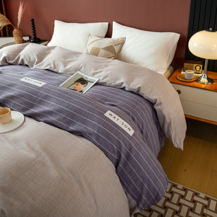 91家纺网 家纺一手货源 找家纺 乐视 2024新款加厚高密全棉磨毛被套 艾文