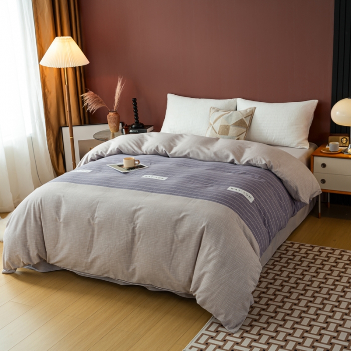 91家纺网 家纺一手货源 找家纺 乐视 2024新款加厚高密全棉磨毛被套 艾文