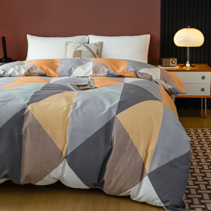 91家纺网 家纺一手货源 找家纺 乐视 2024新款加厚高密全棉磨毛被套 奥利尔