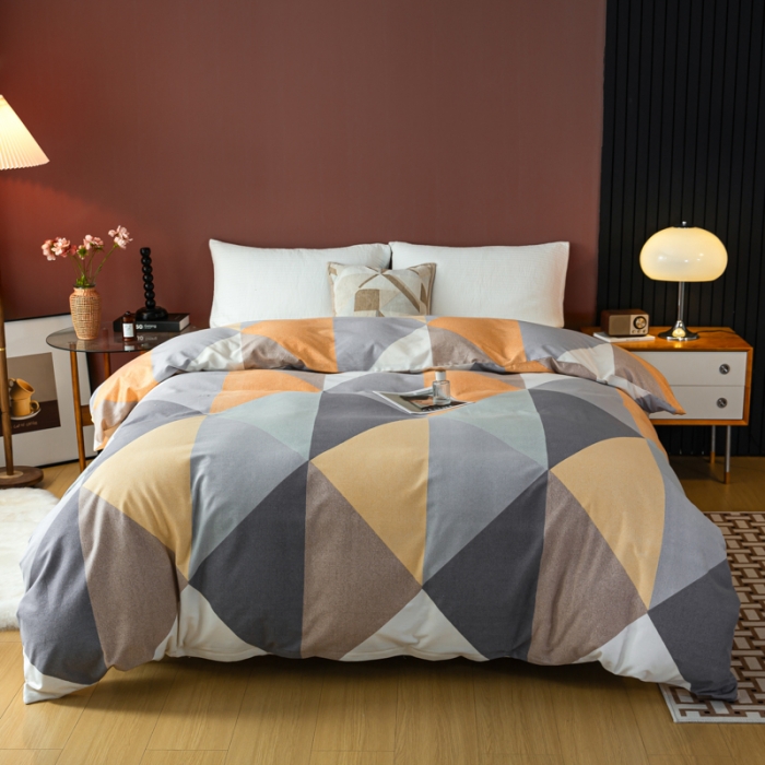 91家纺网 家纺一手货源 找家纺 乐视 2024新款加厚高密全棉磨毛被套 奥利尔