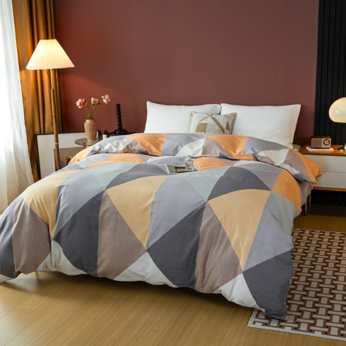 91家纺网 家纺一手货源 找家纺 乐视 2024新款加厚高密全棉磨毛被套 奥利尔