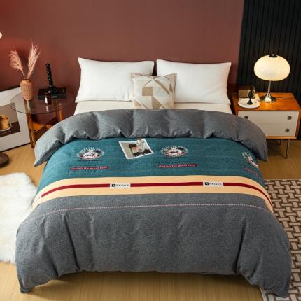 乐视 2024新款加厚高密全棉磨毛被套 奥斯