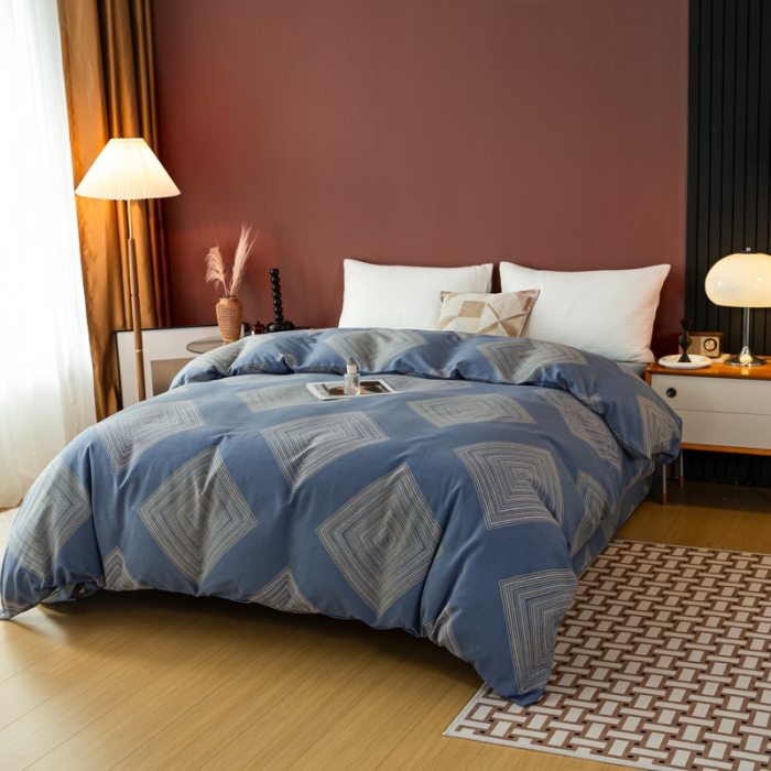 91家纺网 家纺一手货源 找家纺 乐视 2024新款加厚高密全棉磨毛被套 达尔文