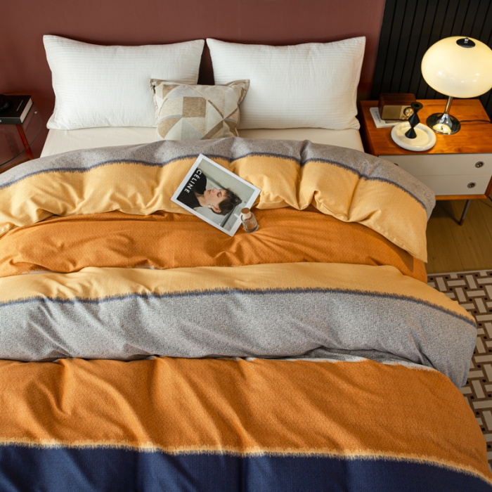 91家纺网 家纺一手货源 找家纺 乐视 2024新款加厚高密全棉磨毛被套 卡弗尔