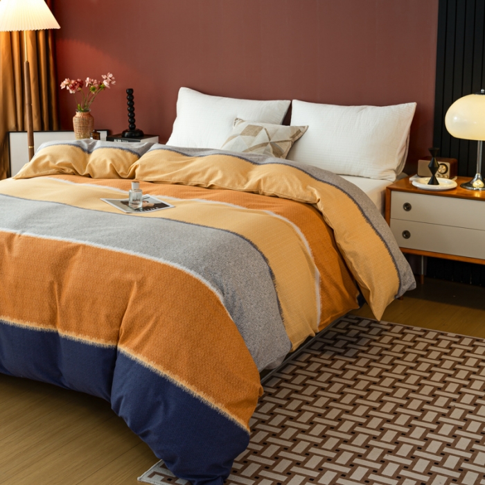 91家纺网 家纺一手货源 找家纺 乐视 2024新款加厚高密全棉磨毛被套 卡弗尔