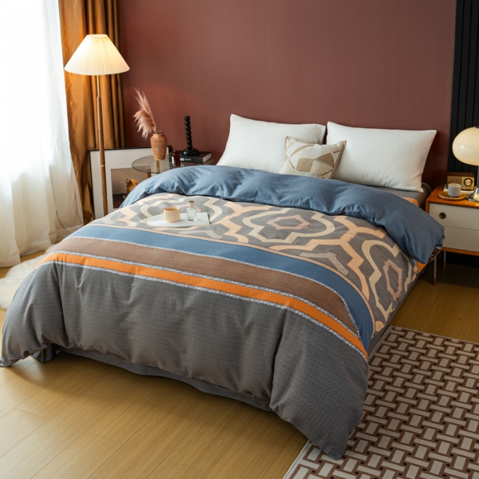 91家纺网 家纺一手货源 找家纺 乐视 2024新款加厚高密全棉磨毛被套 威尼斯