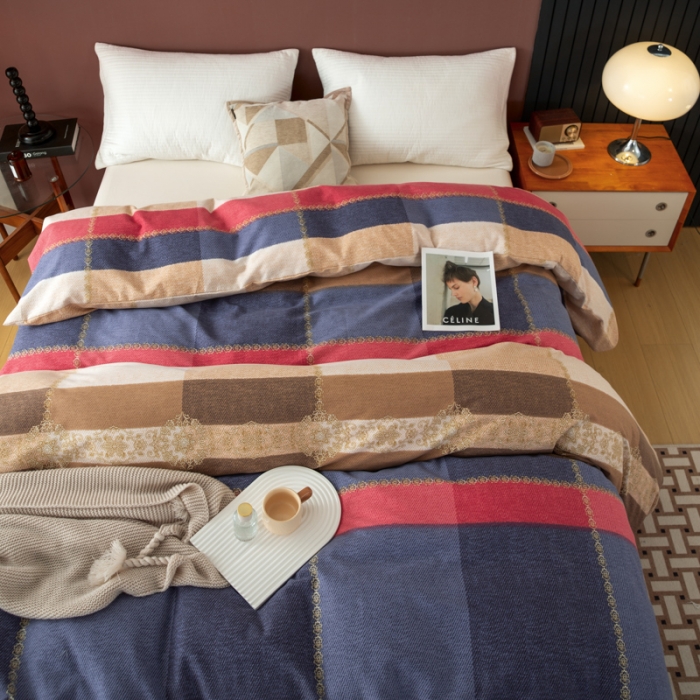 91家纺网 家纺一手货源 找家纺 乐视 2024新款加厚高密全棉磨毛被套 一见倾心