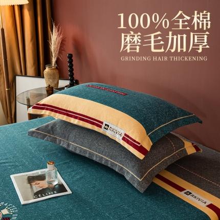 91家纺网 家纺一手货源 找家纺 乐视2024新款加厚高密全棉磨毛枕套 奥斯