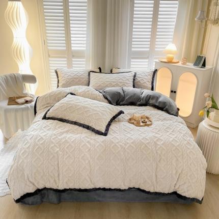 91家纺网 家纺一手货源 找家纺 (总)仟网汇 2022新款塔芙绒牛奶绒四件套