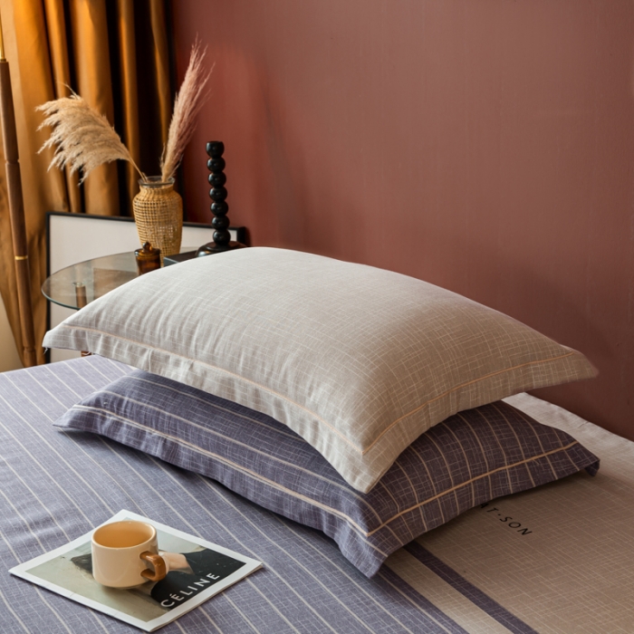 91家纺网 家纺一手货源 找家纺 乐视2024新款加厚高密全棉磨毛枕套 艾文