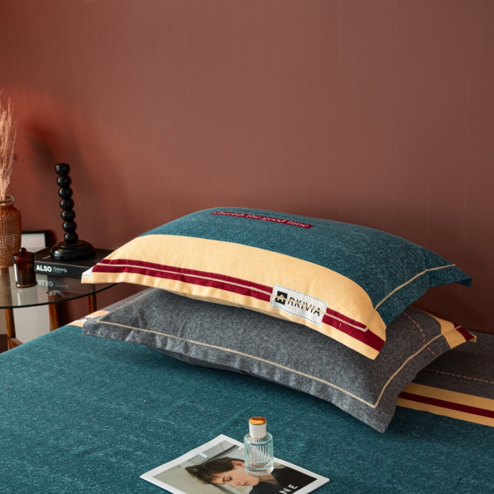 91家纺网 家纺一手货源 找家纺 乐视2024新款加厚高密全棉磨毛枕套 奥斯