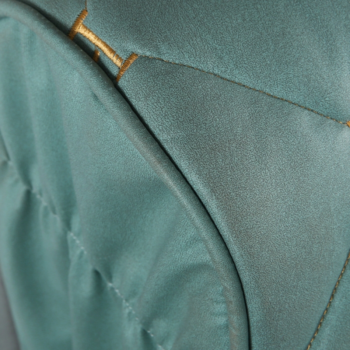 91家纺网 家纺一手货源 找家纺 情恒 2025新款防撞加厚夹棉刺绣绗缝全包床头罩大靠背靠垫-科技布 墨绿