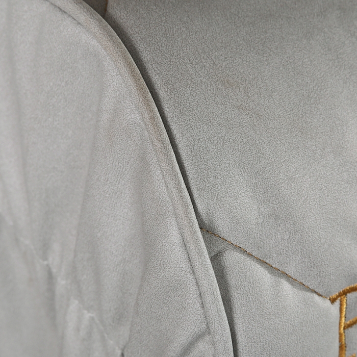 91家纺网 家纺一手货源 找家纺 情恒 2025新款防撞加厚夹棉刺绣绗缝全包床头罩大靠背靠垫-科技布 浅灰