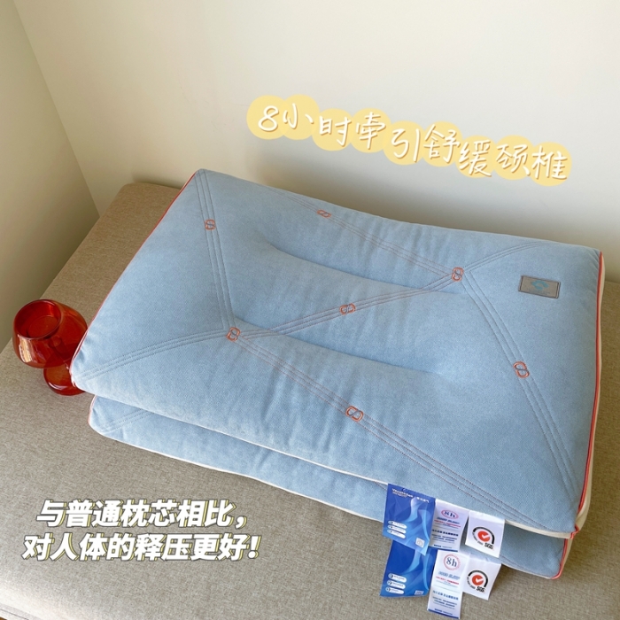 91家纺网 家纺一手货源 找家纺 昕科 2022新款四季零压透气枕枕芯枕头-实拍零压1号单边款