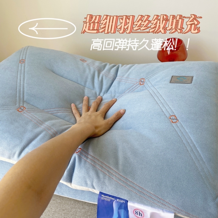 91家纺网 家纺一手货源 找家纺 昕科 2022新款四季零压透气枕枕芯枕头-实拍零压1号单边款