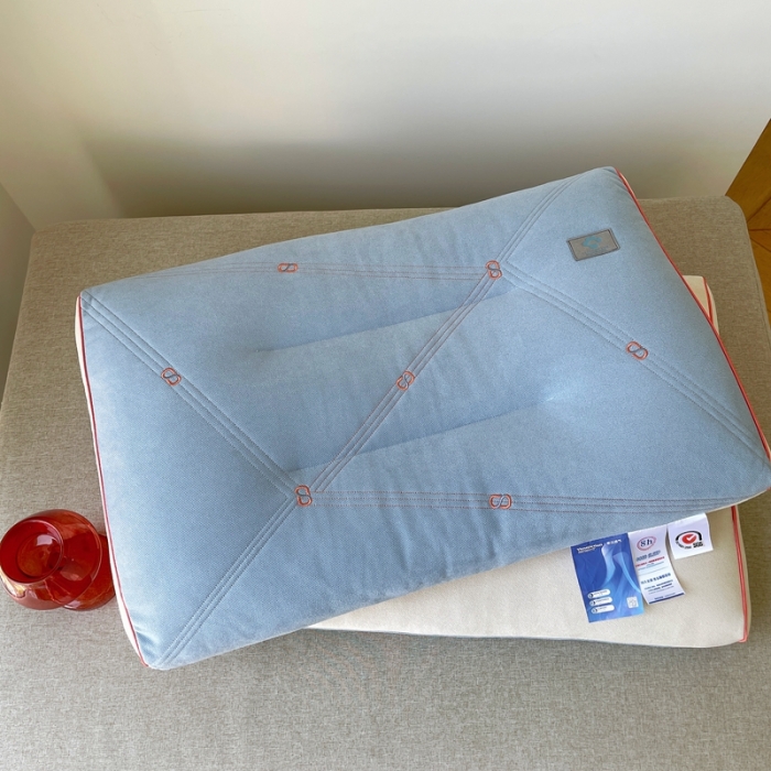 91家纺网 家纺一手货源 找家纺 昕科 2022新款四季零压透气枕枕芯枕头-实拍零压1号单边款