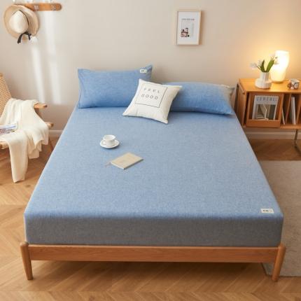 21度c 2021新款亲肤彩棉床笠 爵蓝