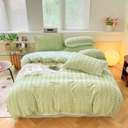 91家纺网 家纺一手货源 找家纺 （总）金爱家 2023新款全消光牛奶绒獭兔毛绒四件套